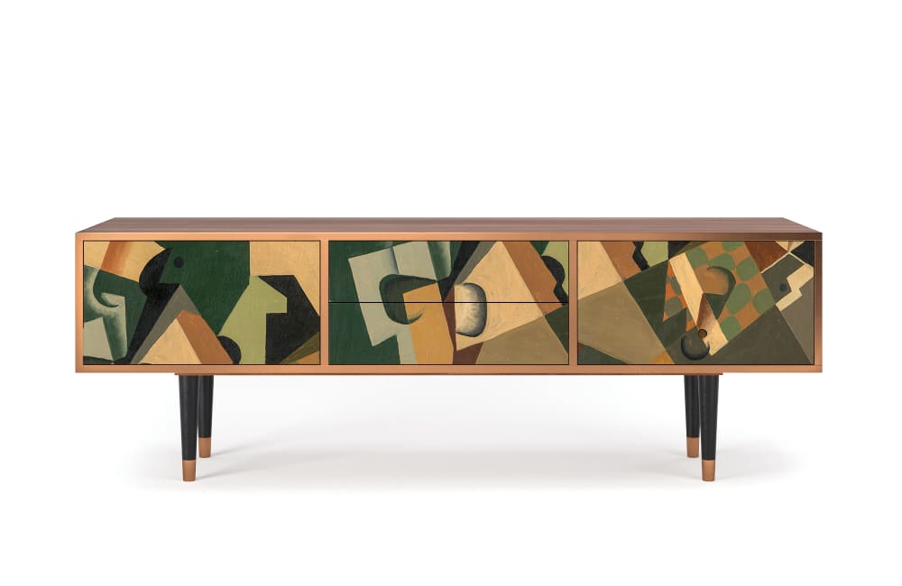 Meuble TV  multicolore 2 tiroirs et 2 portes L 170 cm