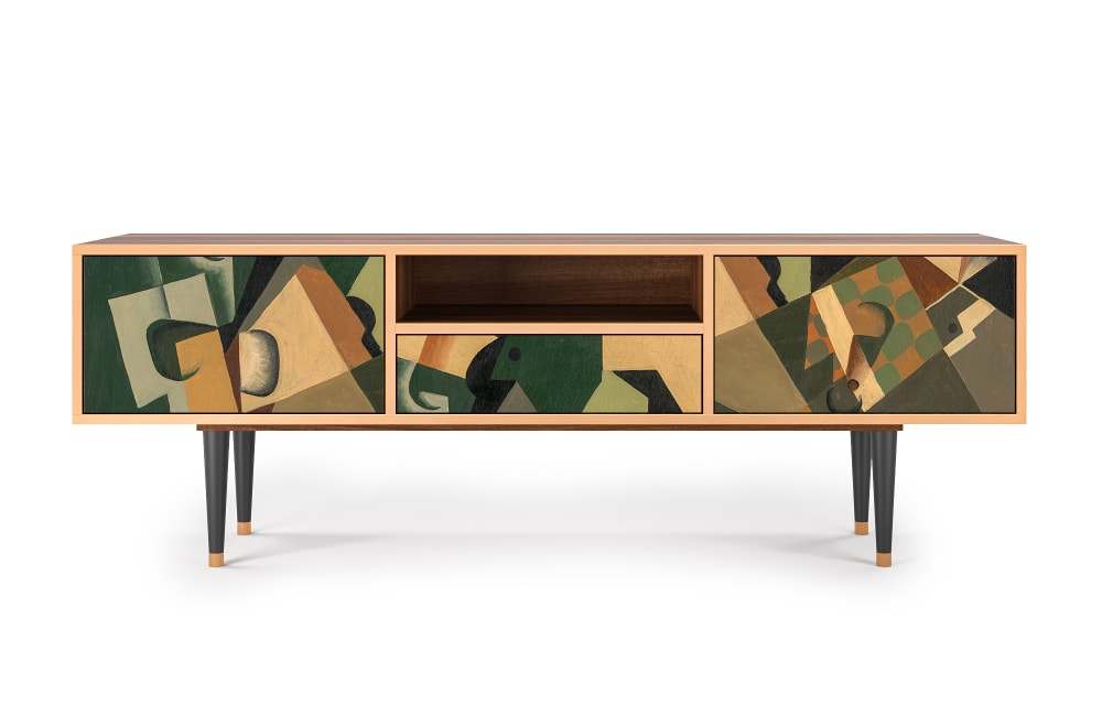 Meuble TV  multicolore 1 tiroir et 2 portes L 170 cm