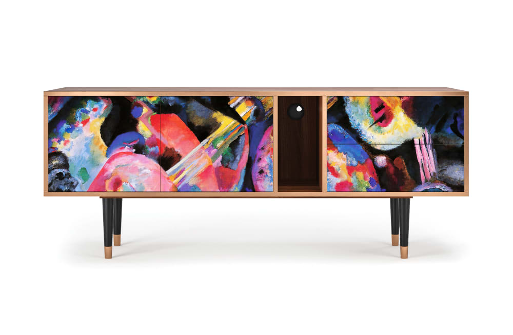 Meuble TV  multicolore 2 tiroirs et 2 portes L 170 cm