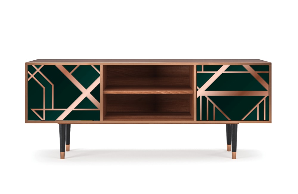 Meuble TV  vert 2 portes L 170 cm