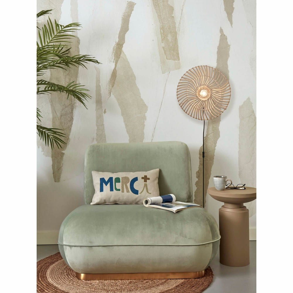 Suspension rotin blanc ø40cm - Maisons du Monde