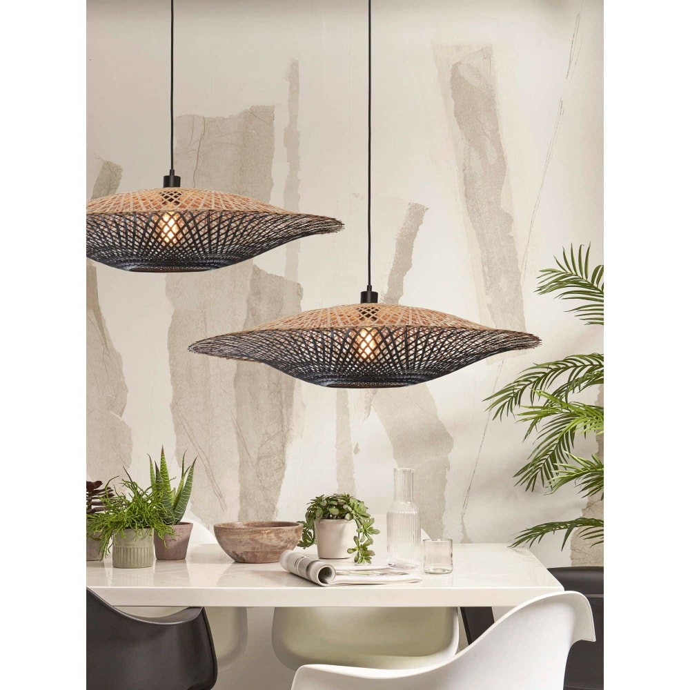Hängeleuchte aus Bambus, schwarz, Ø87cm - Maisons Du Monde