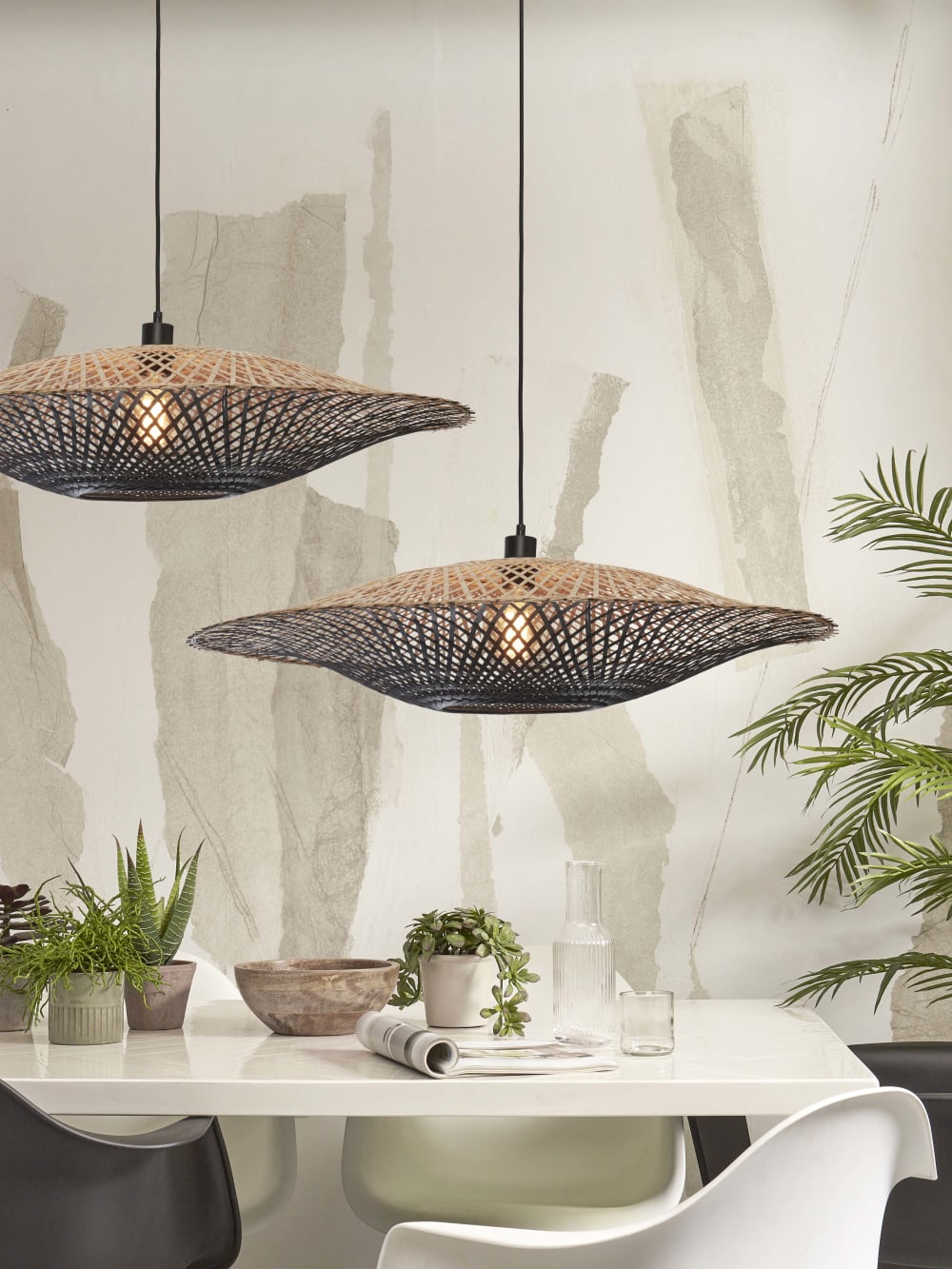 Suspension bambou noir ø87cm — vue 4