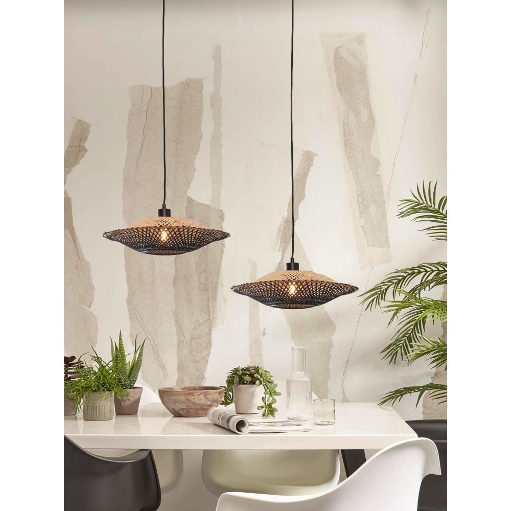 Suspension bambou noir ø44cm — vue 3