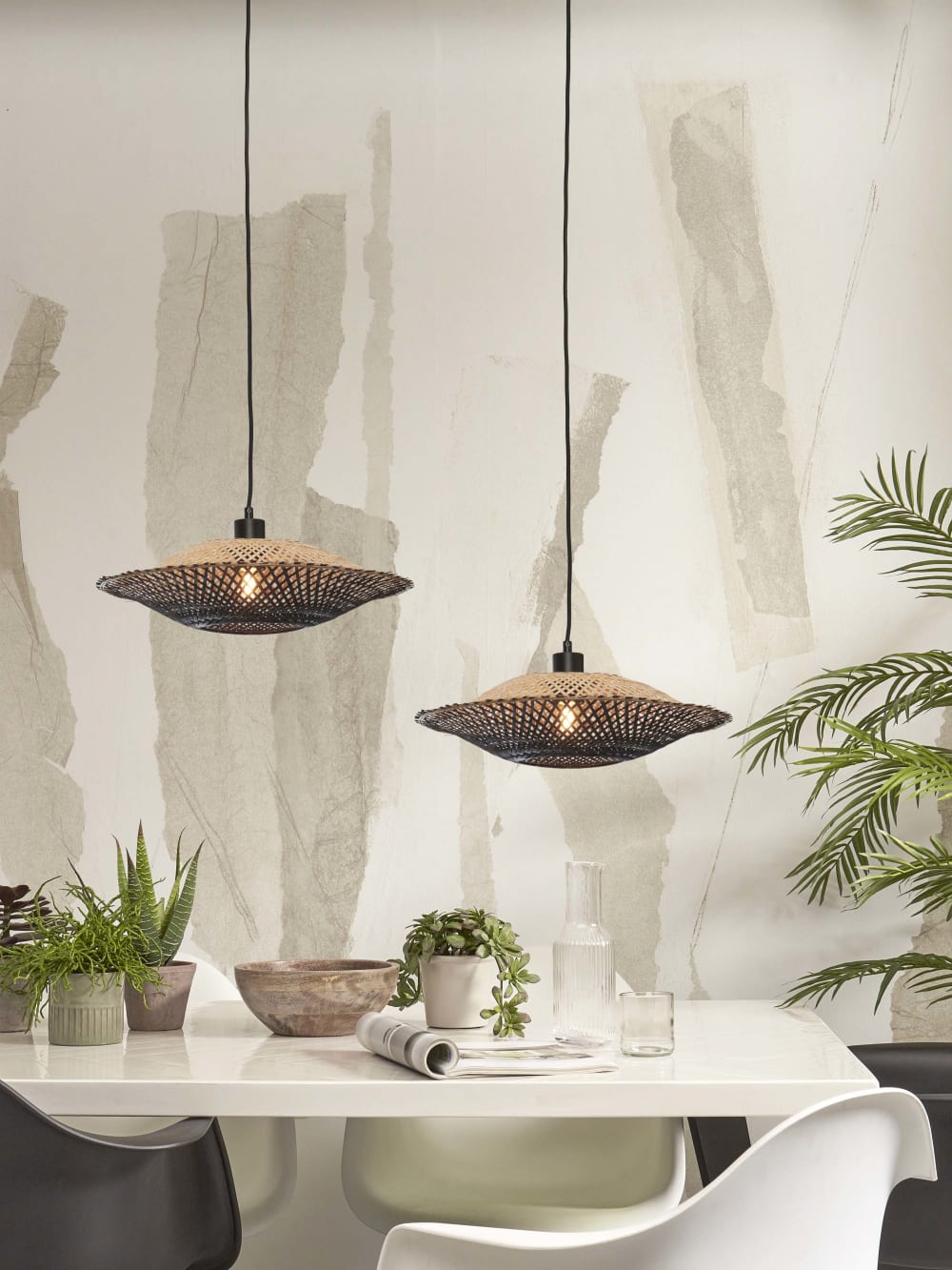 Suspension bambou noir ø44cm — vue 4