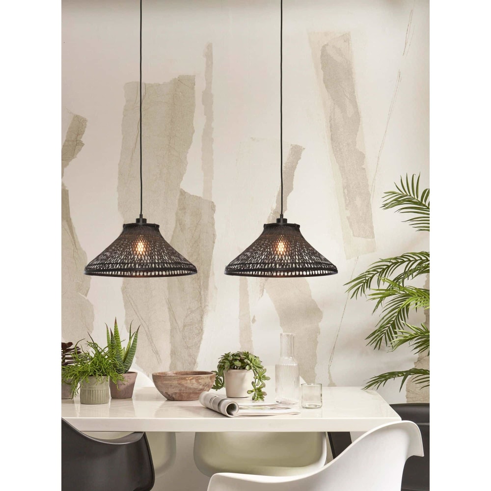 Suspension bambou noir ø45cm — vue 3