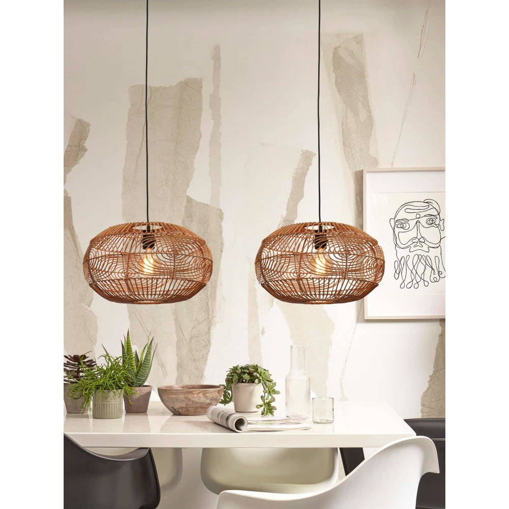Hängeleuchte aus Rattan, braun, Ø48cm - Maisons Du Monde