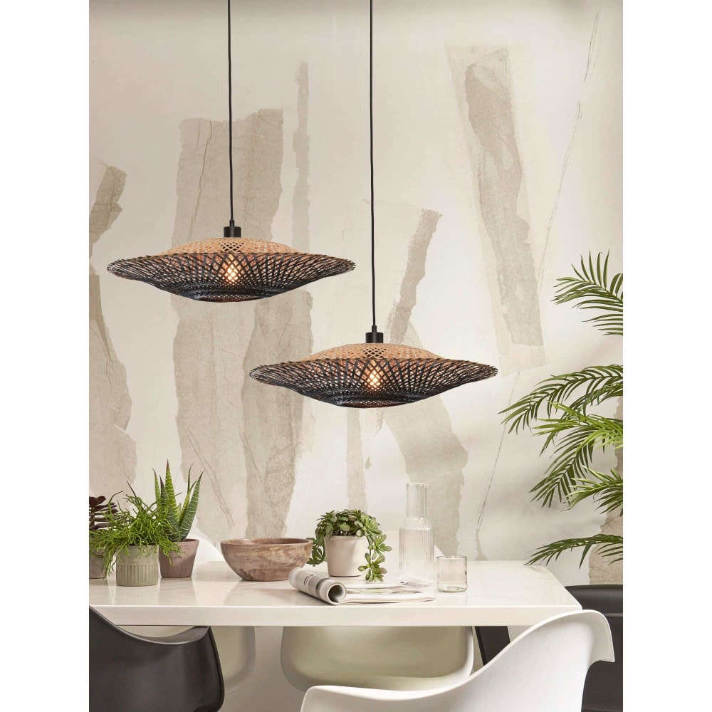 Suspension bambou noir ø60cm — vue 3