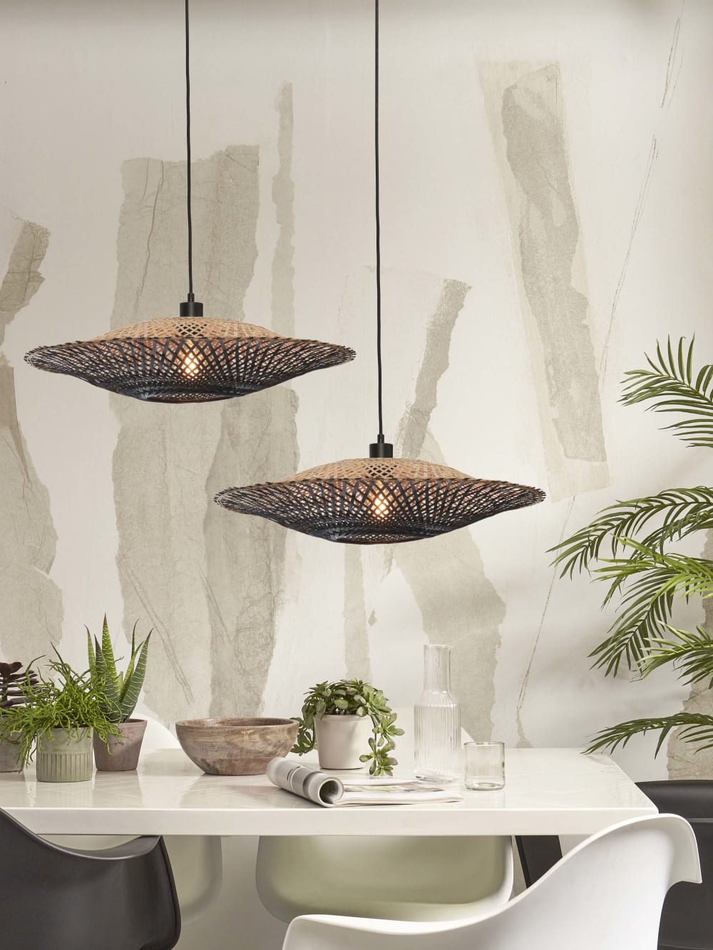 Suspension bambou noir ø60cm — vue 4