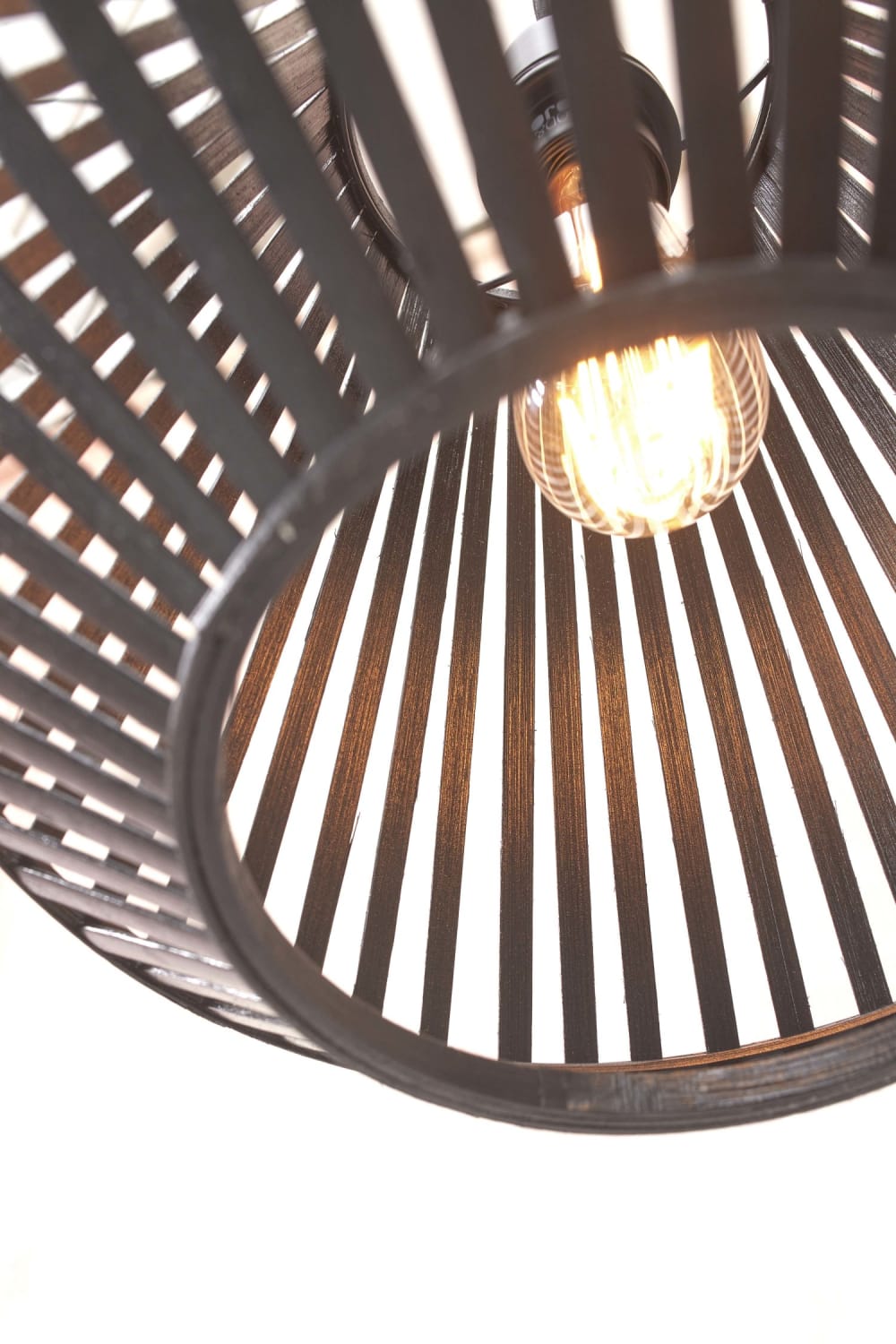 Suspension bambou noir 30x30x30cm — vue 4
