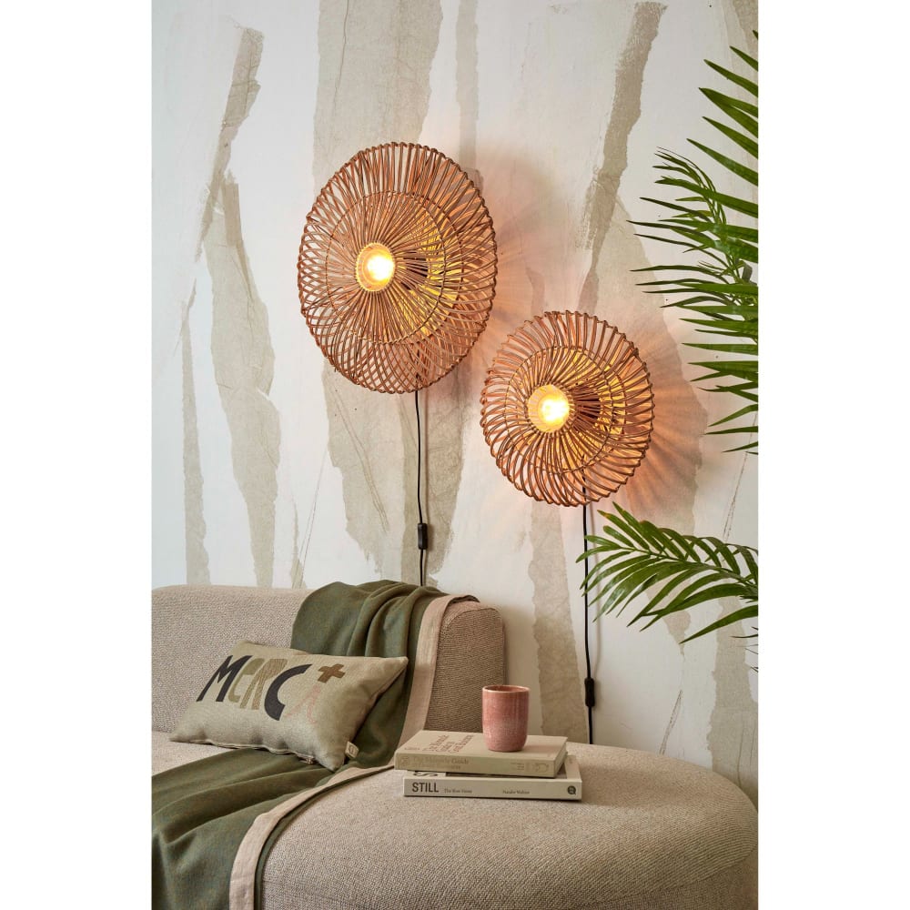 Suspension rotin brun ø55cm - Maisons du Monde