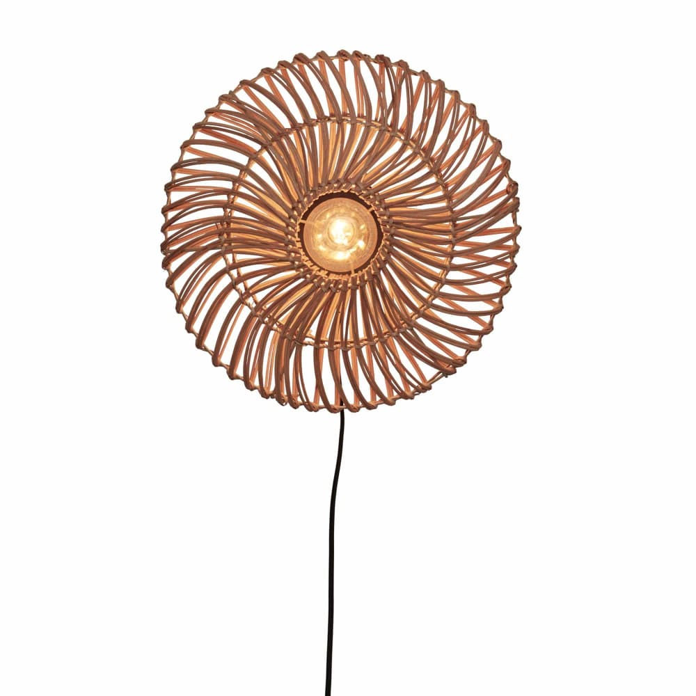 Good & Mojo Wandlampe aus Rattan, braun, Ø40cm style modern - Rattan