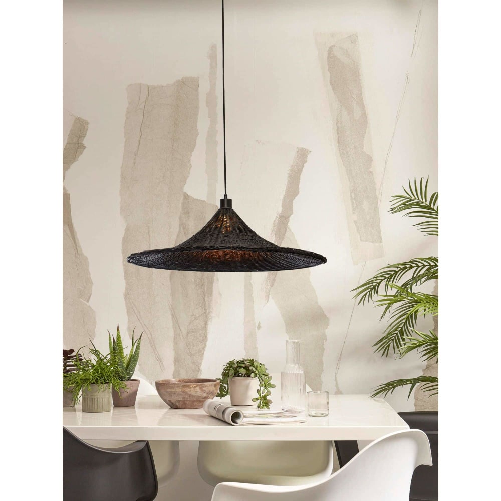 Suspension bambou noir ø70cm — vue 3