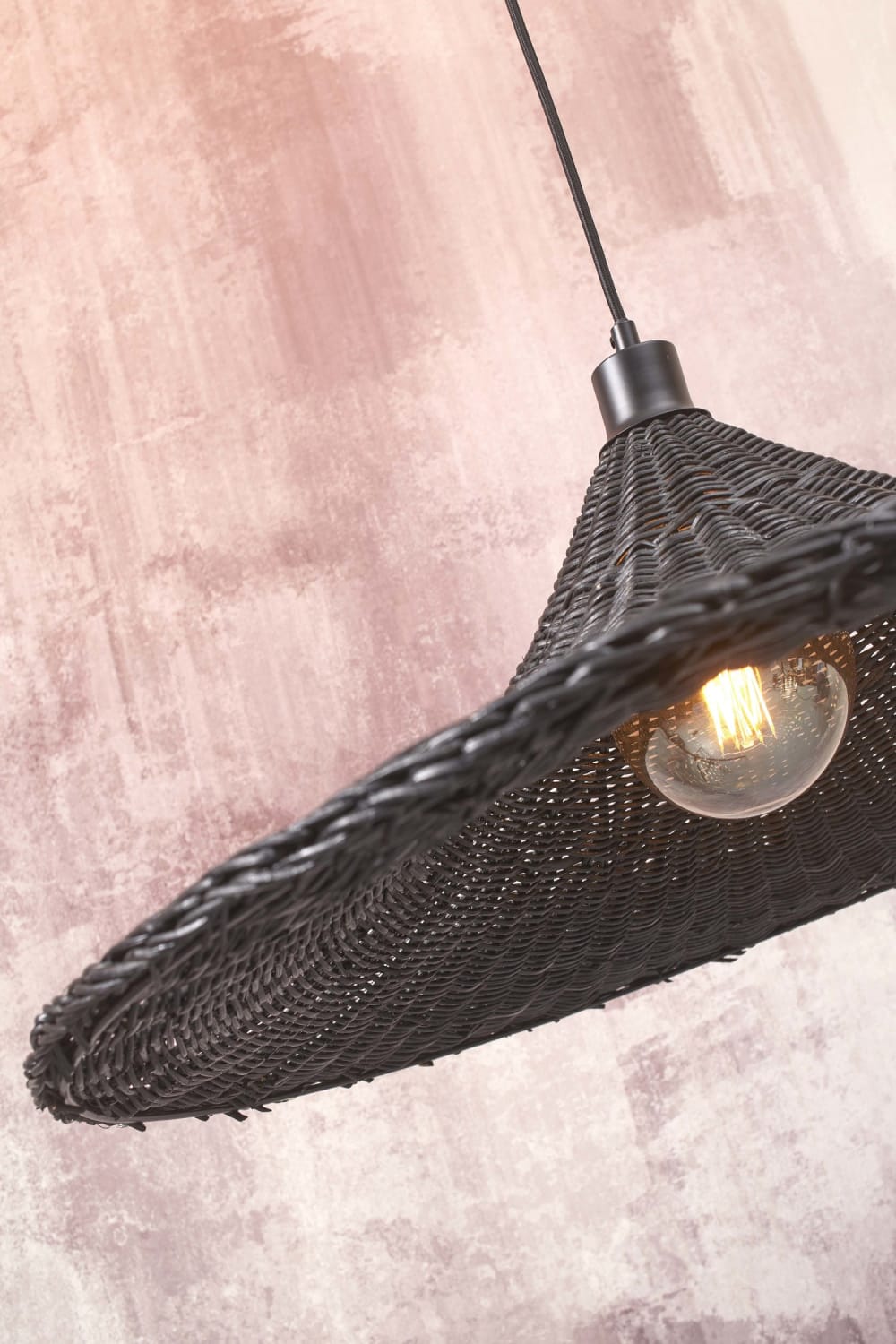Suspension bambou noir ø70cm — vue 4