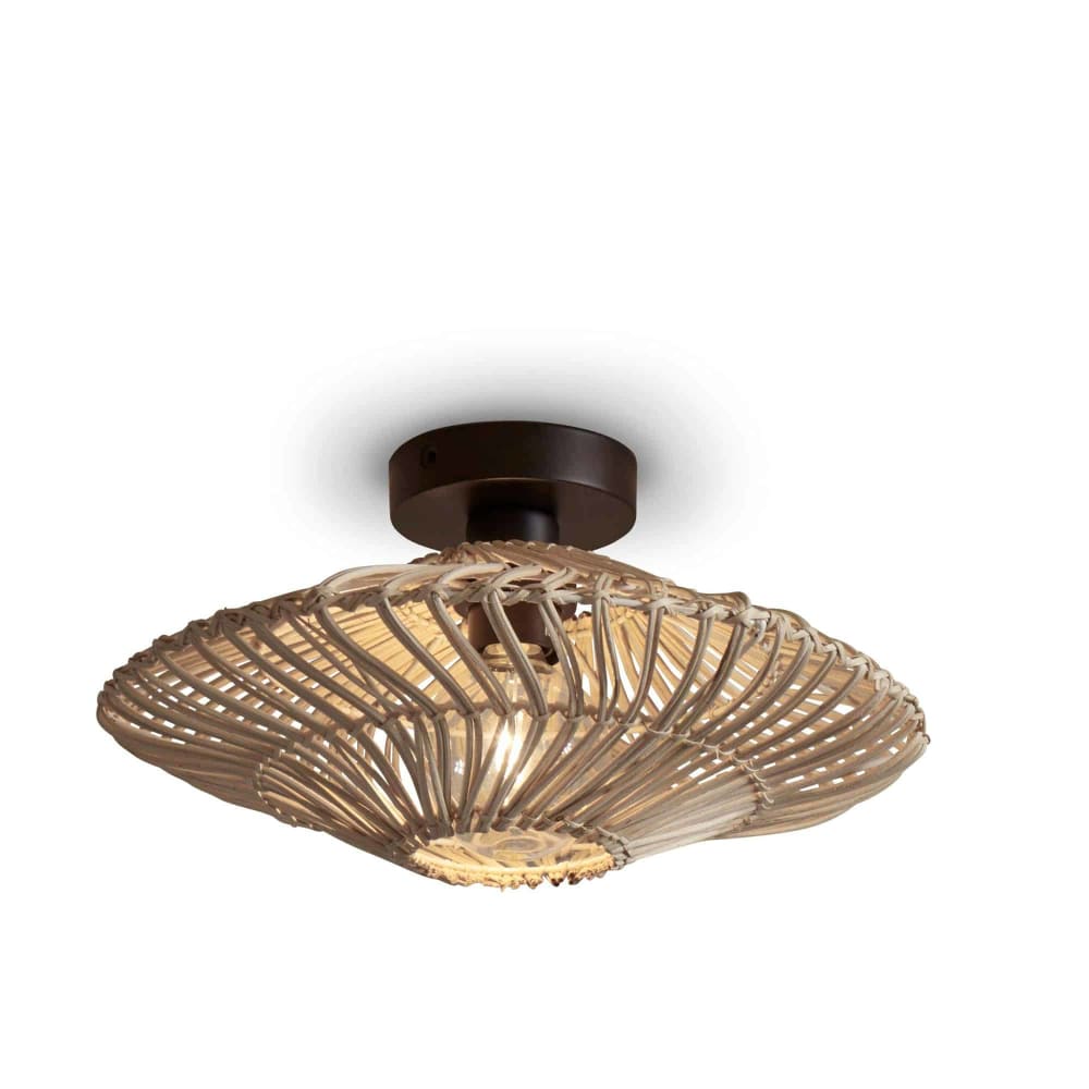 Good & Mojo Deckenleuchte aus Rattan, weiß, Ø40cm style modern - Rattan