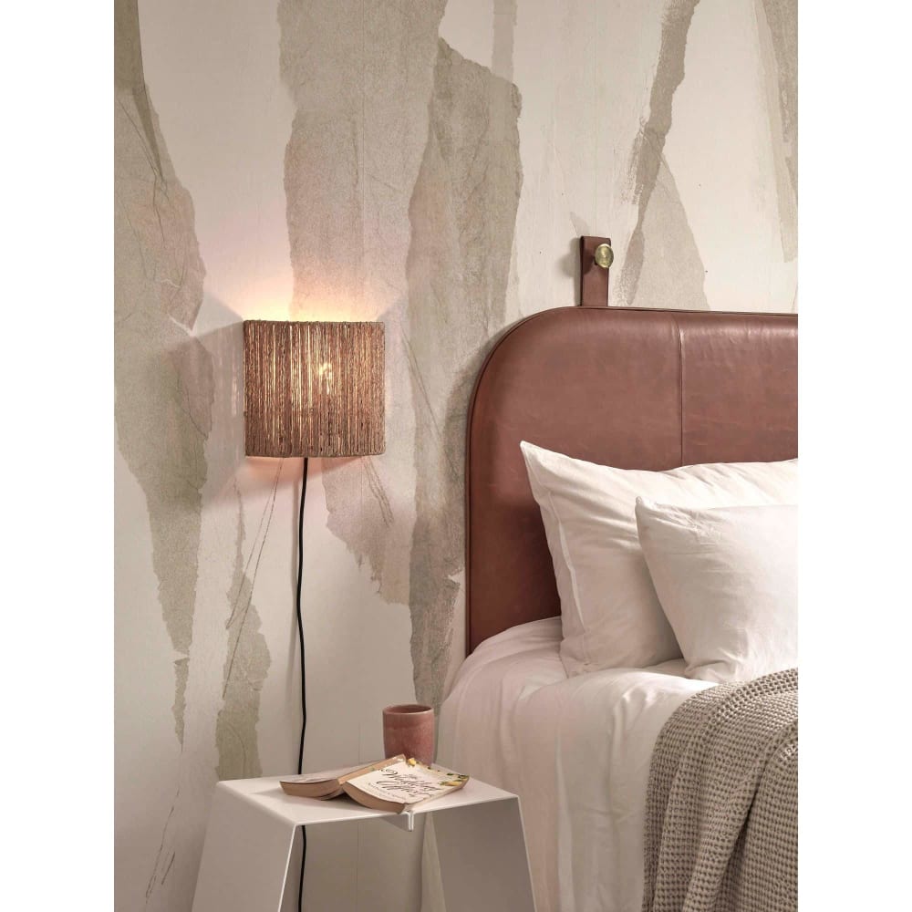 Wandlampe aus Textil, braun, 25x25x22cm - Maisons Du Monde