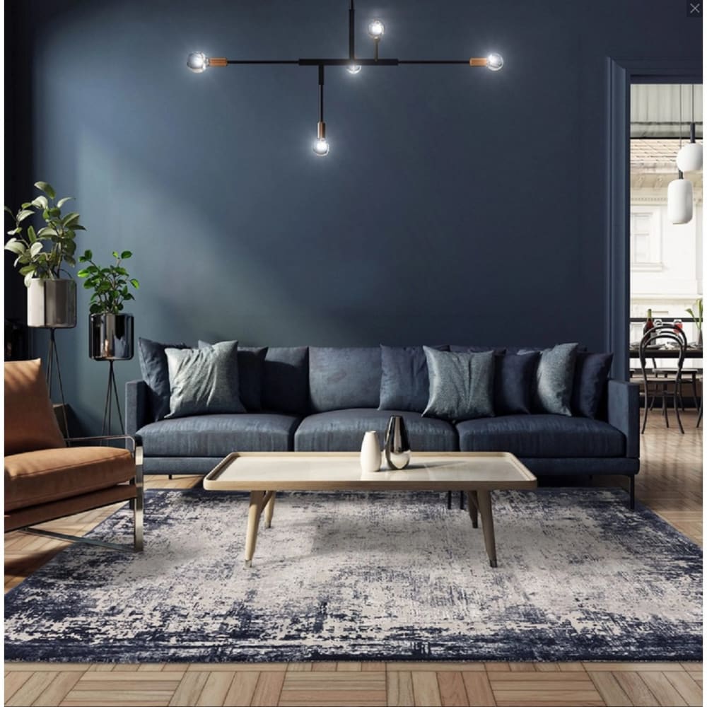 Tapis de salon moderne bleu 120x170 cm - Maisons du Monde