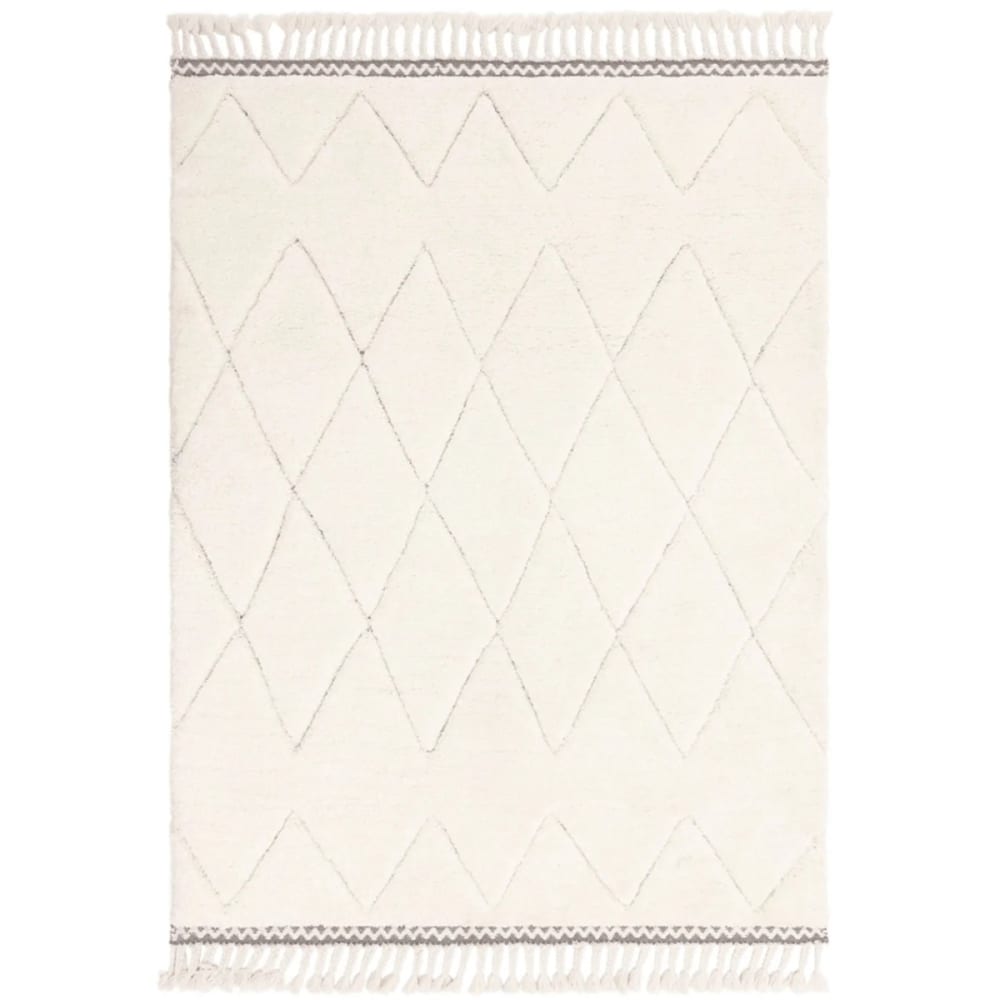 Tapis de salon en microfibre blanc cassé 120x170 cm