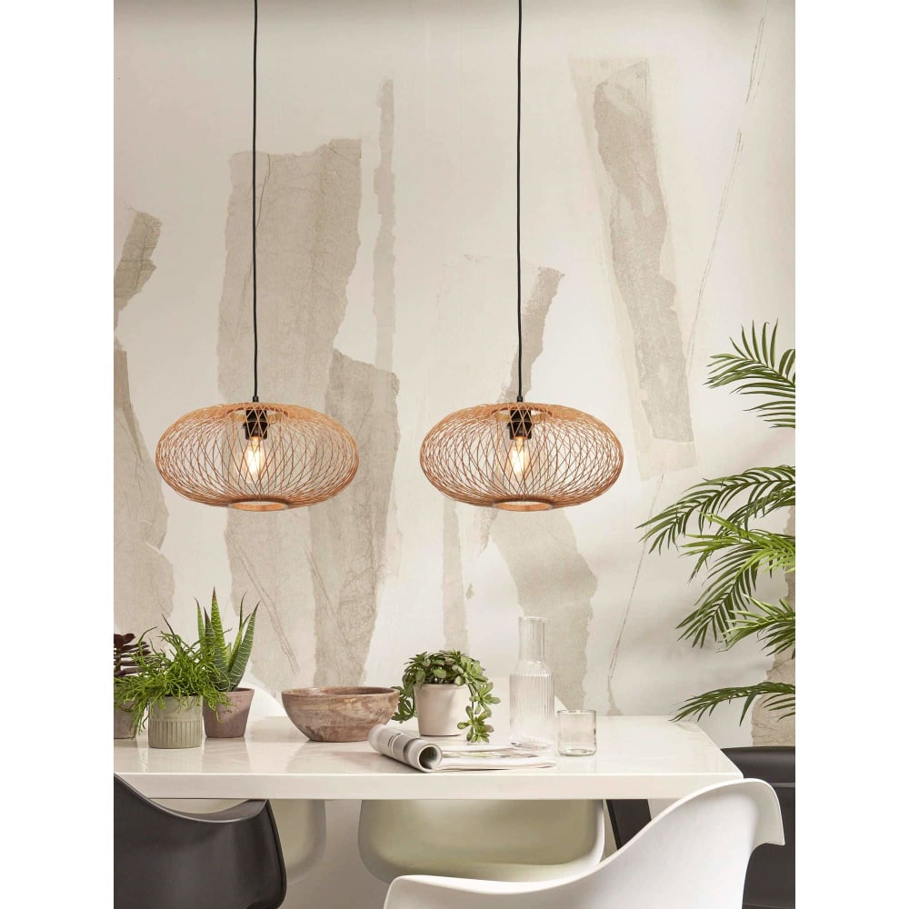 Suspension bambou brun ø40cm — vue 3