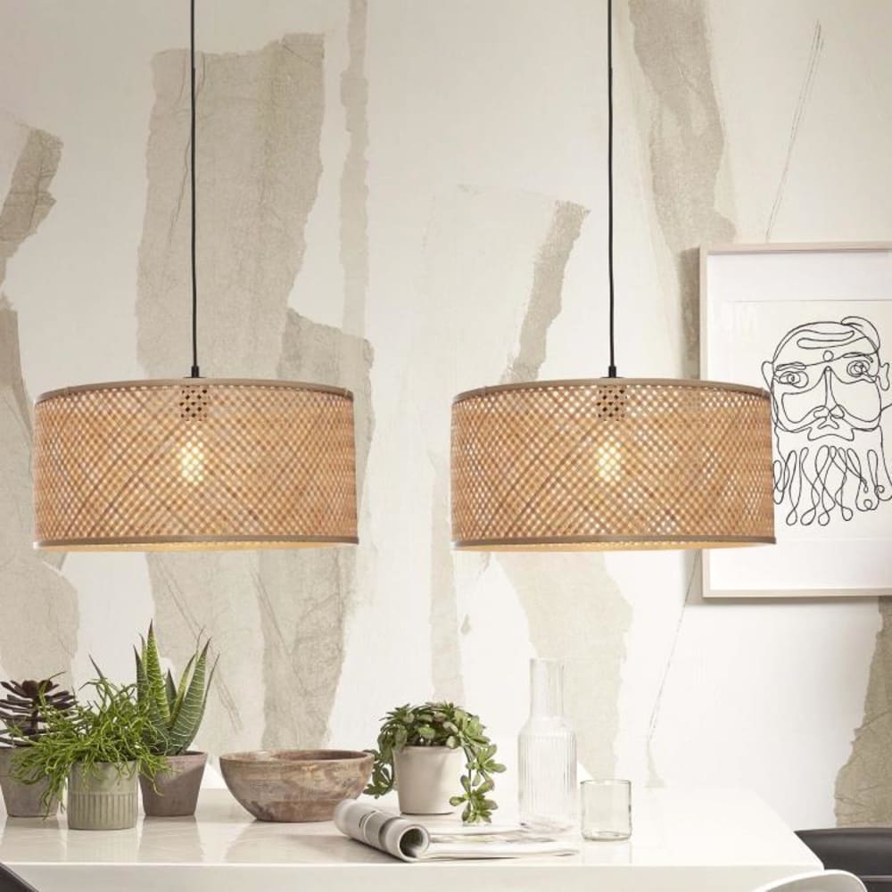 Suspension bambou naturel, h. 22cm — vue 4