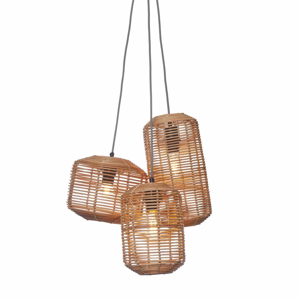 suspension rotin naturel,