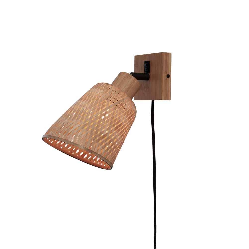 Good & Mojo Wandlampe aus Bambus, braun, Ø15cm style modern - Bambus
