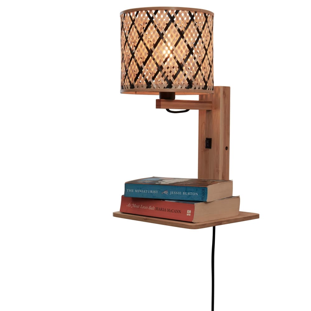 Applique bambou naturel/noir, h. 52cm