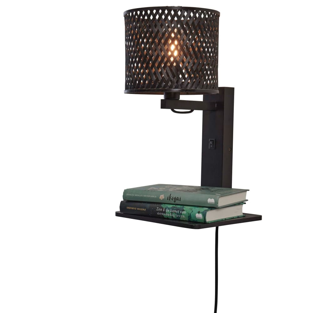 Applique bambou noir, h. 52cm