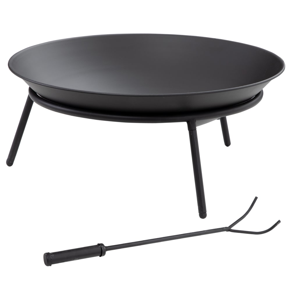 Brasero exterior 47x47x21 cm negro