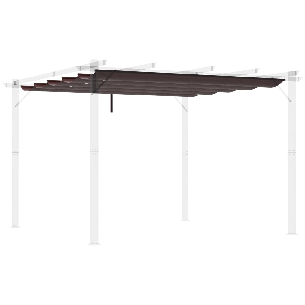 Cubierta para pérgola 250x255x6 cm café