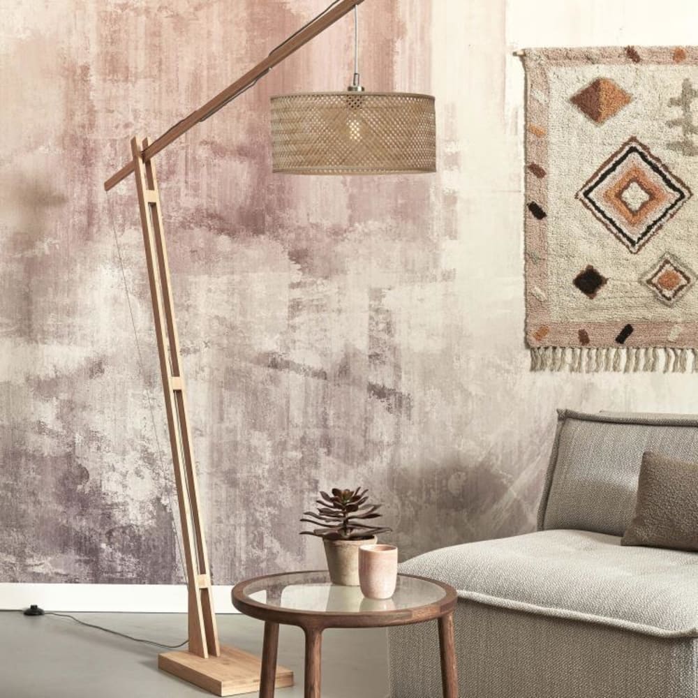 Lampadaire bambou brun ø50cm — vue 4