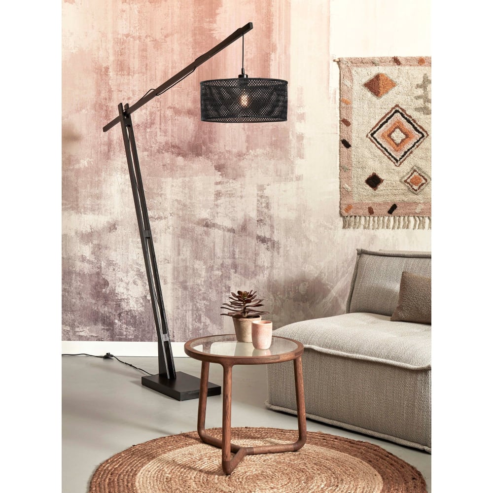 Lampadaire bambou noir ø50cm — vue 3