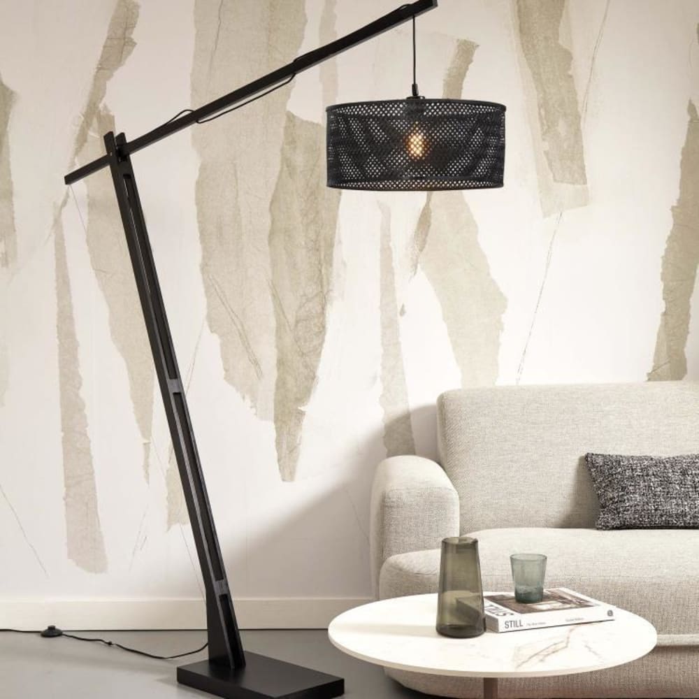 Lampadaire bambou noir ø50cm — vue 4