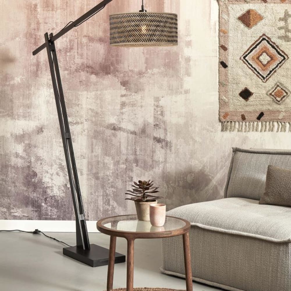 Lampadaire bambou brun ø50cm