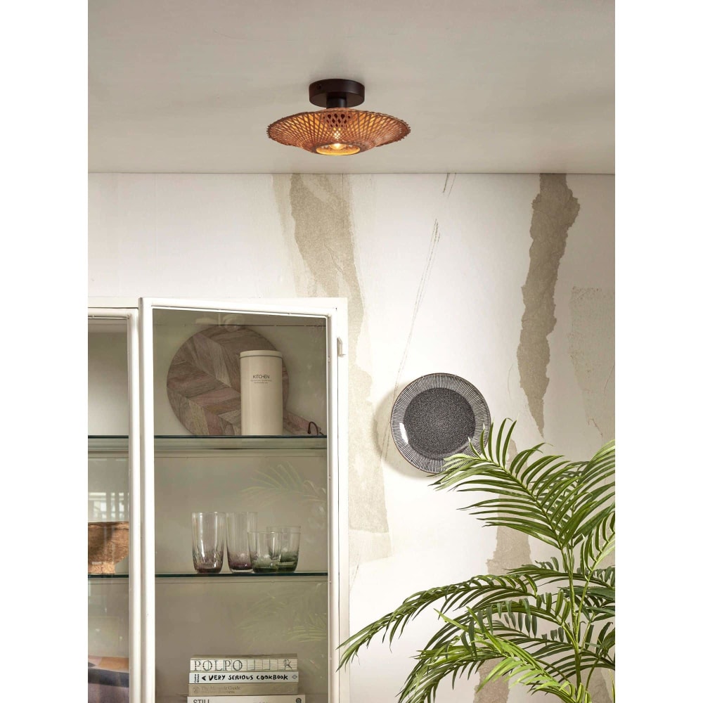 Deckenleuchte aus Bambus, schwarz, Ø30cm - Maisons Du Monde