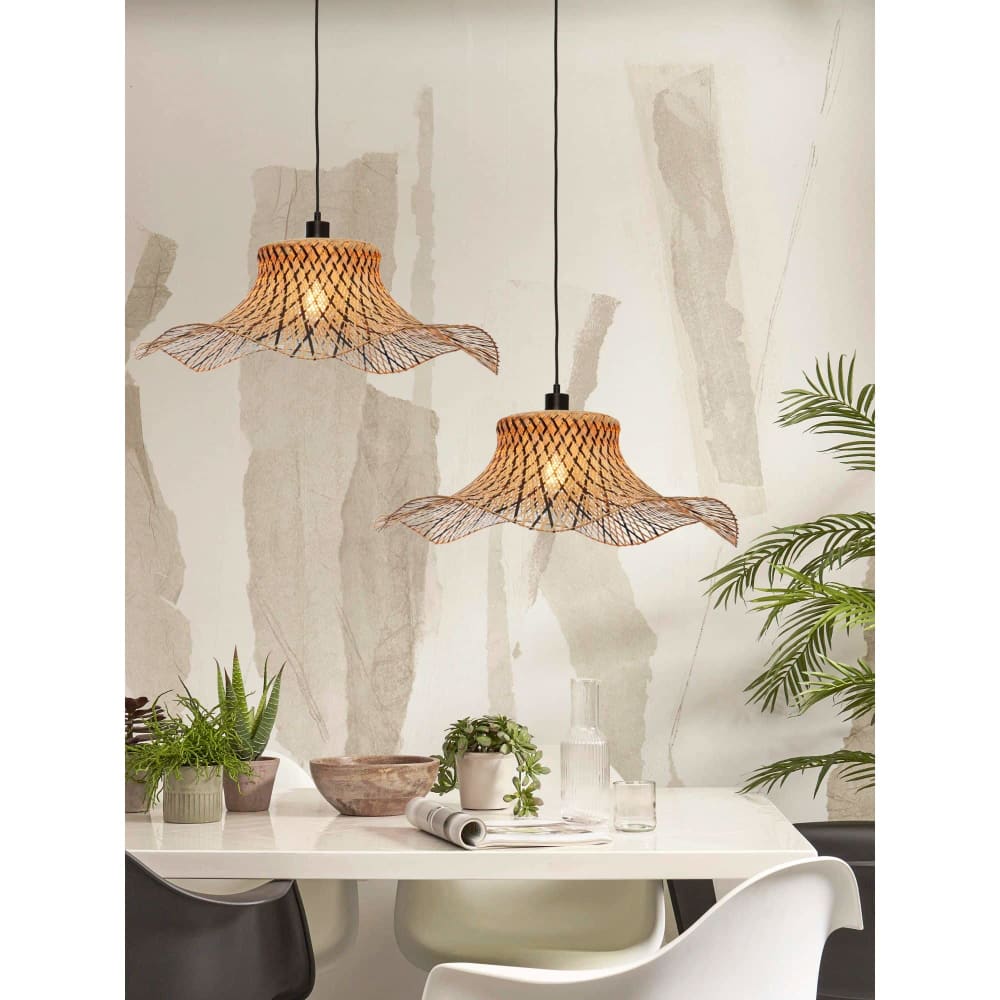 Suspension bambou brun 65x65x20cm — vue 3