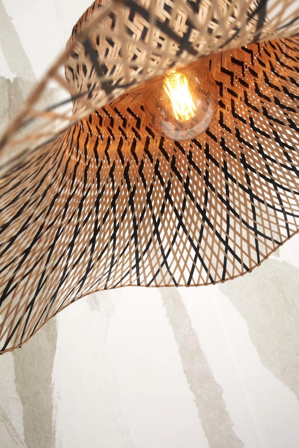 Suspension bambou brun 65x65x20cm — vue 4