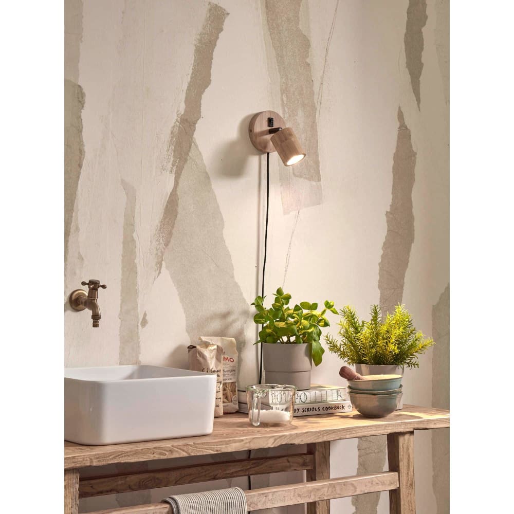 Applique bambou brun ø12cm — vue 3