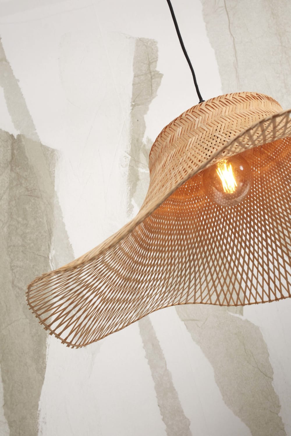 Suspension bambou brun 50x50x15cm — vue 4