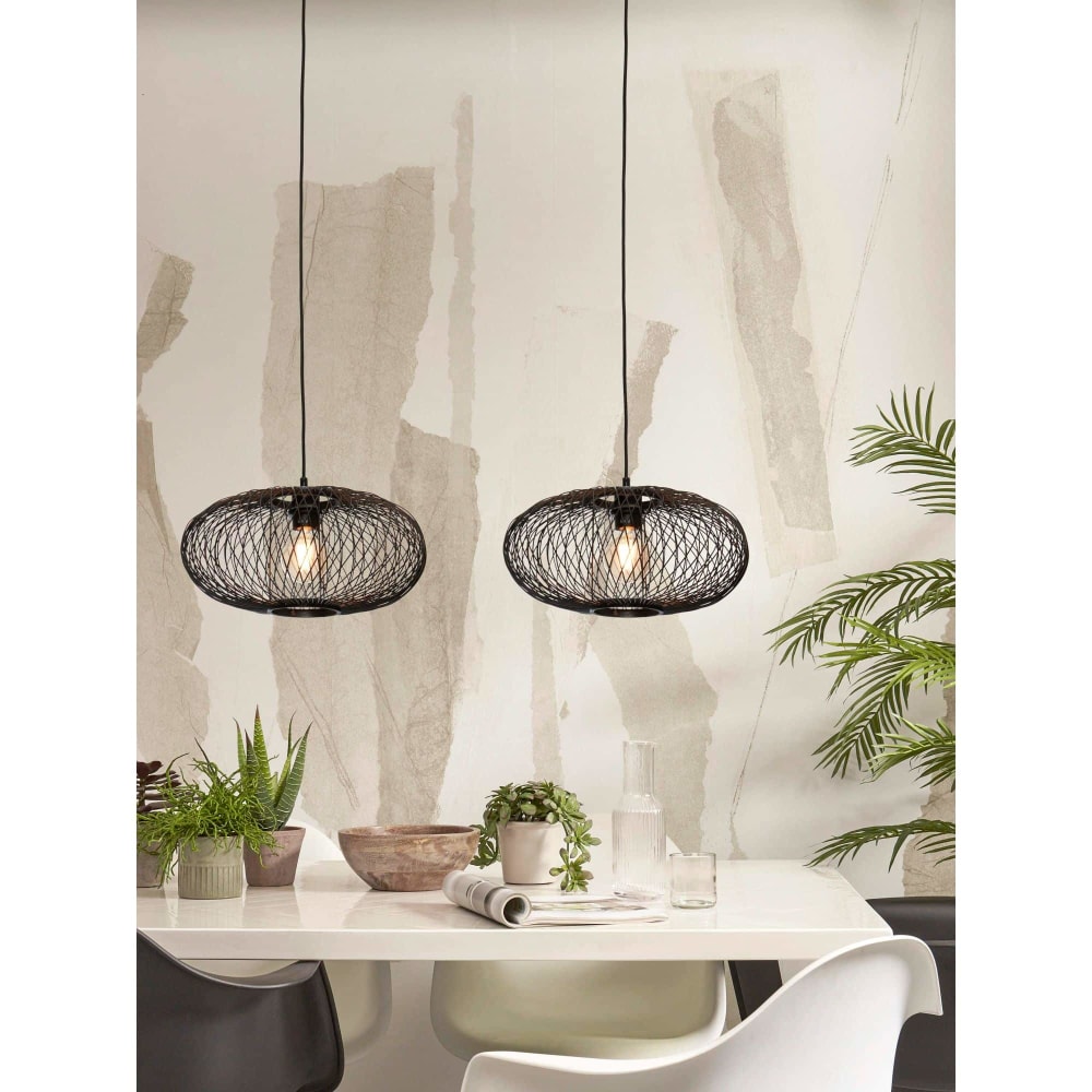Suspension bambou noir ø40cm — vue 3