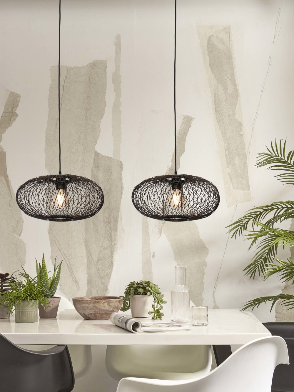 Suspension bambou noir ø40cm — vue 4