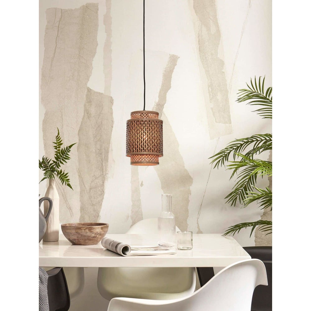 Suspension bambou naturel/noir, h. 25cm — vue 3