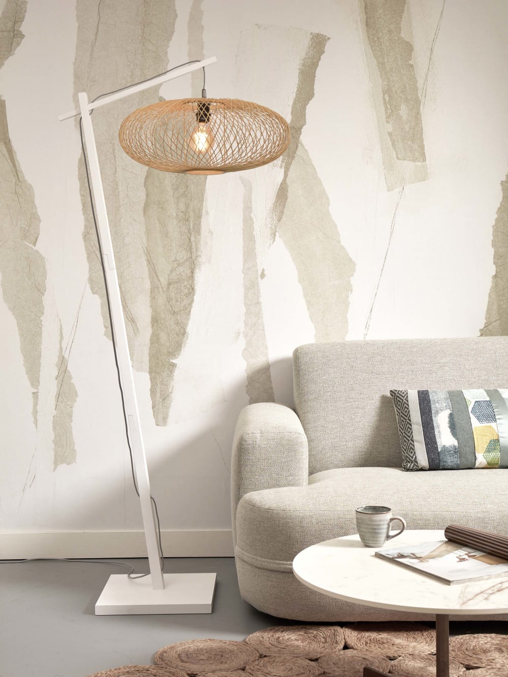 Lampadaire bambou brun ø60cm — vue 4