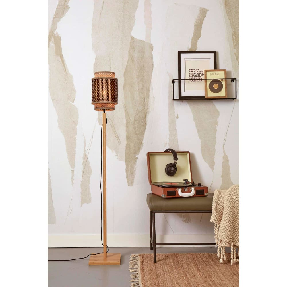 Lampadaire bambou brun ø18cm — vue 3