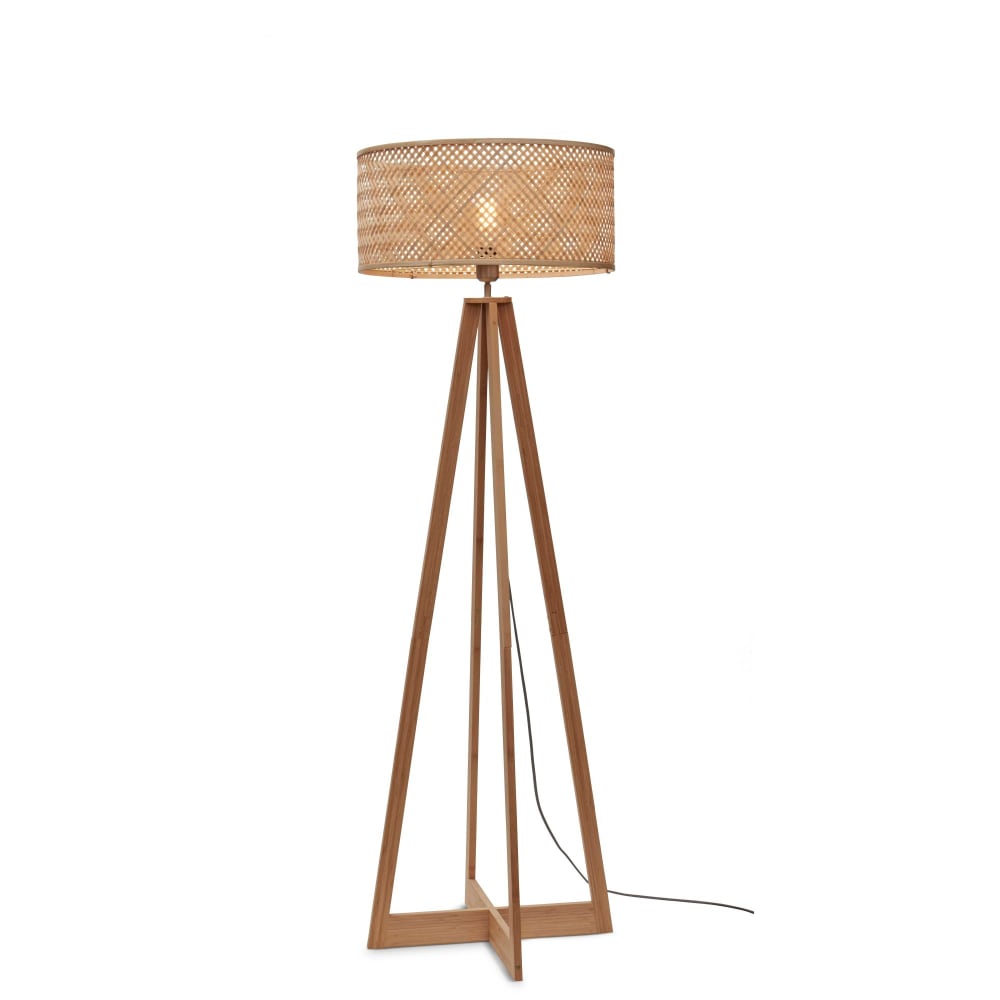 Lampadaire bambou brun Ø50cm
