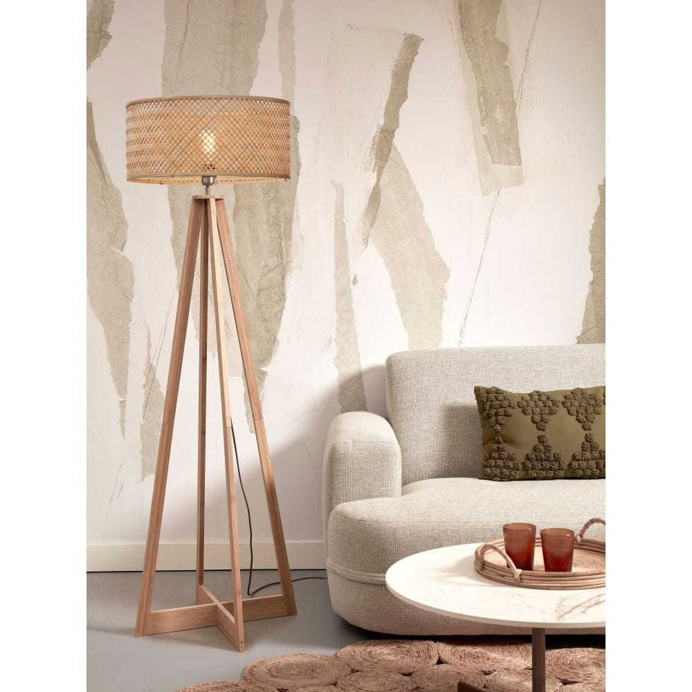Lampadaire bambou brun ø50cm - Maisons du Monde