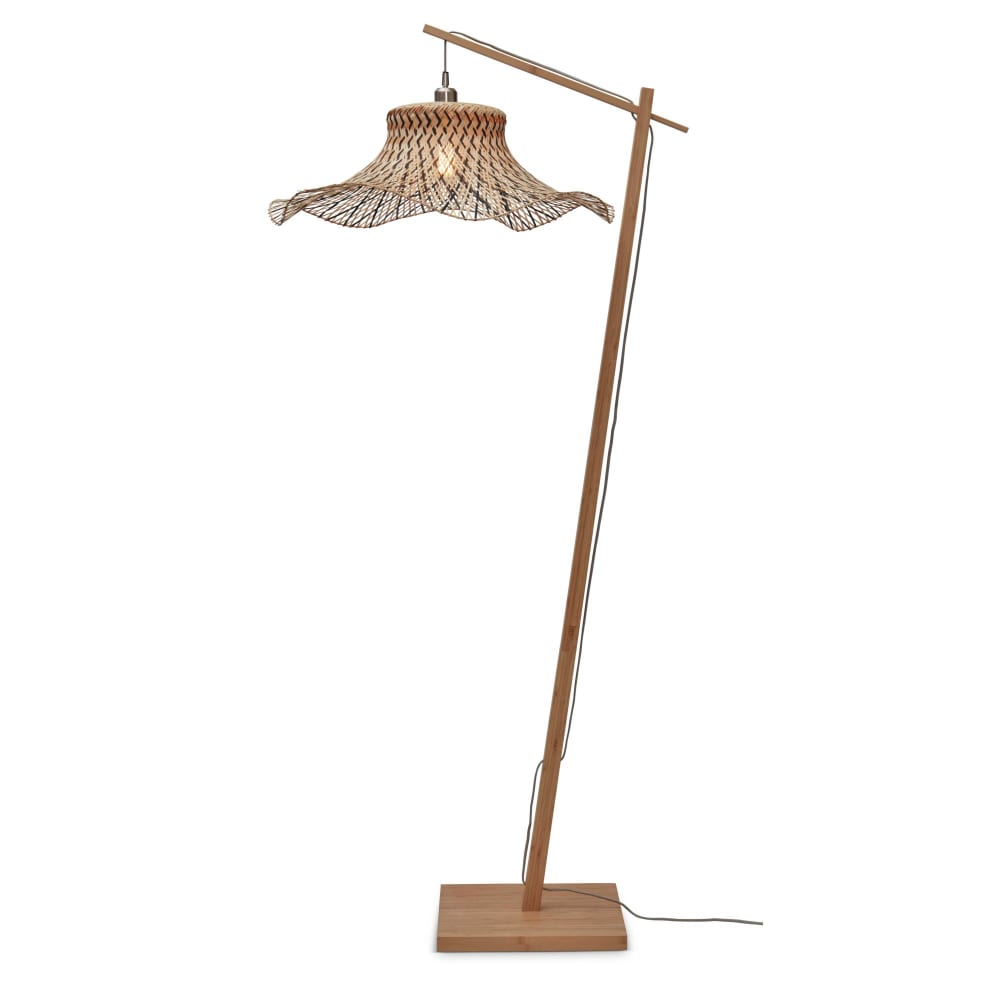 Lampadaire bambou brun 83x65x176cm