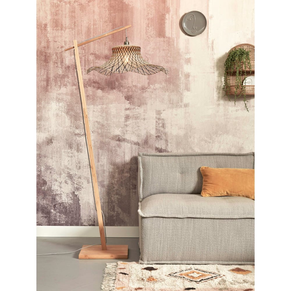 Lampadaire bambou brun 83x65x176cm - Maisons du Monde