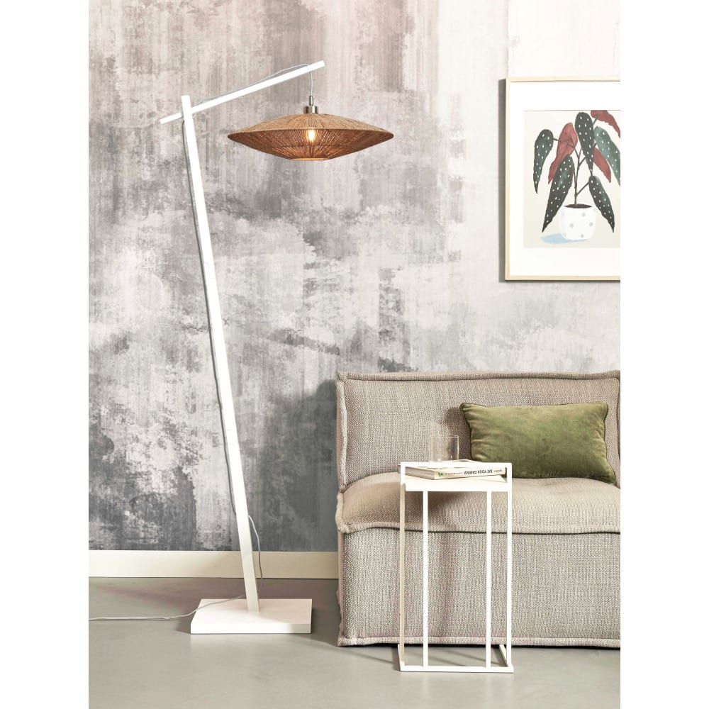 Lampadaire textile brun ø55cm — vue 3
