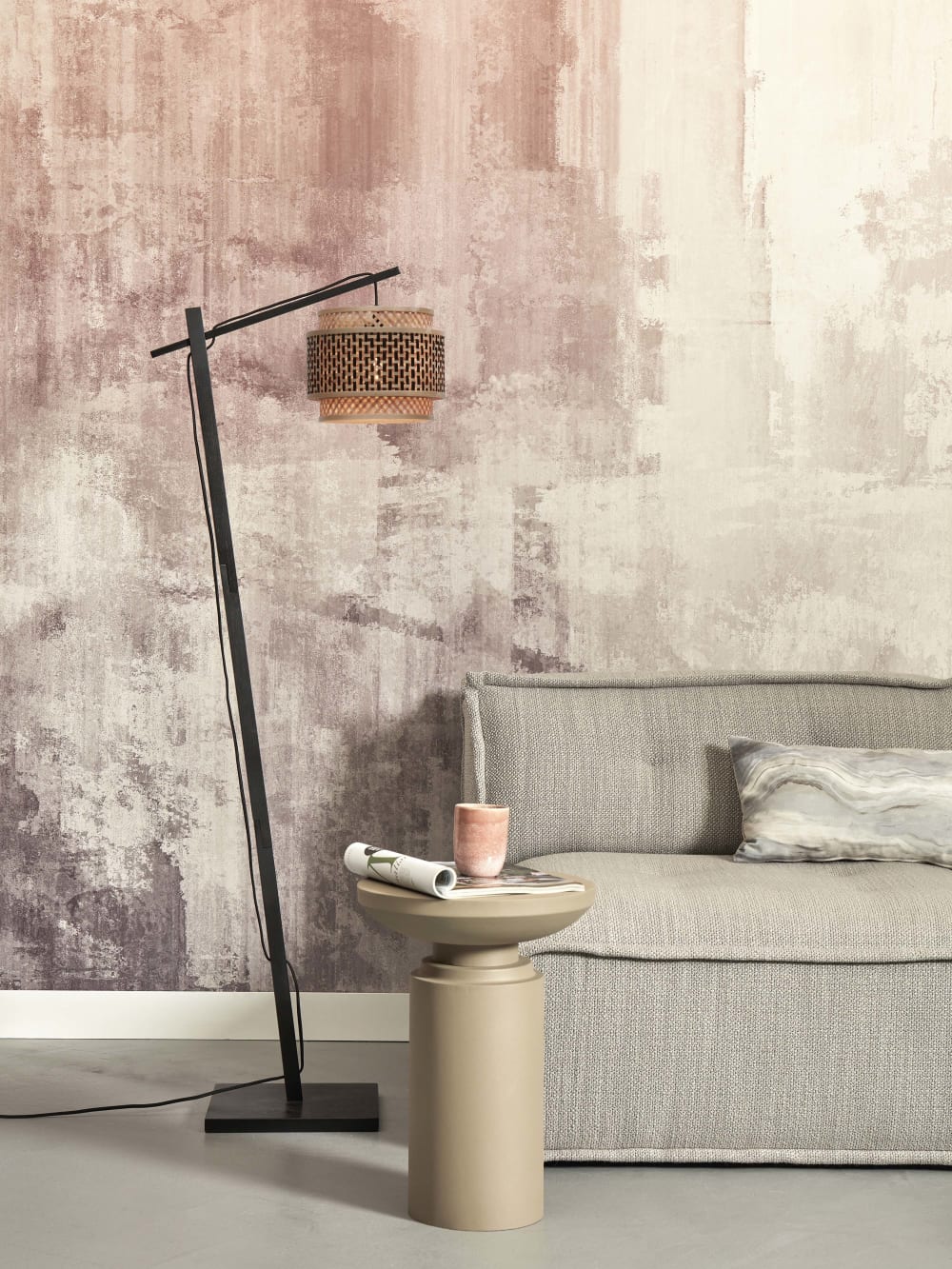 Lampadaire bambou brun ø25cm — vue 4